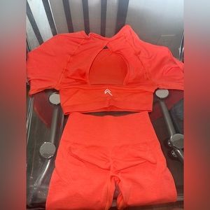 Oner Active Effortless Seamless Long Sleeve Crop Peach Blossom